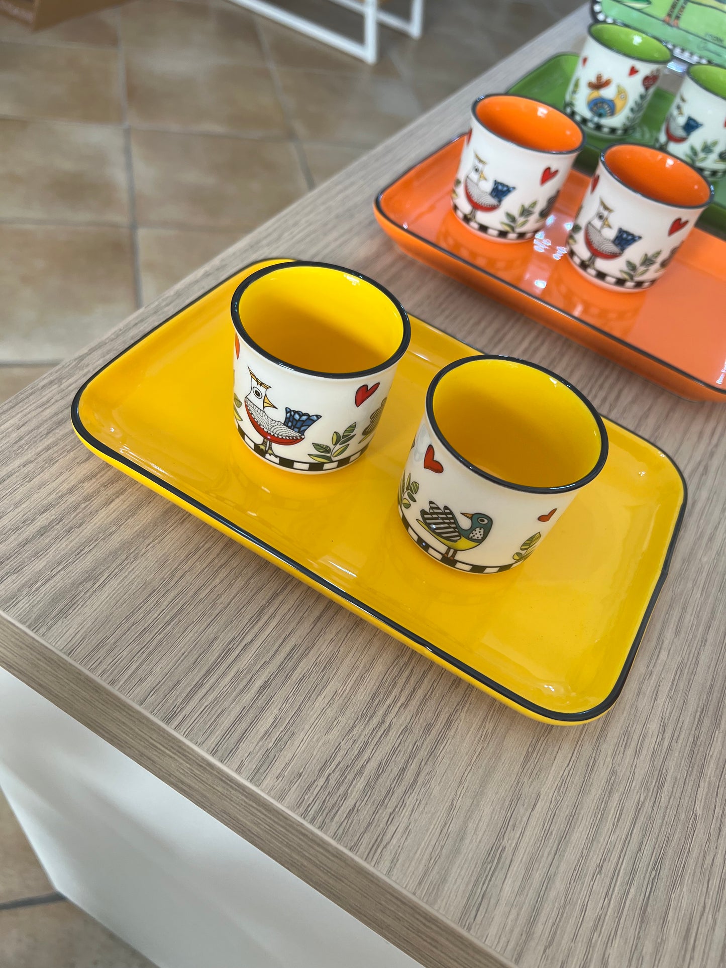 Set 2 Bicchierini Cocoricò Giallo ML 90
