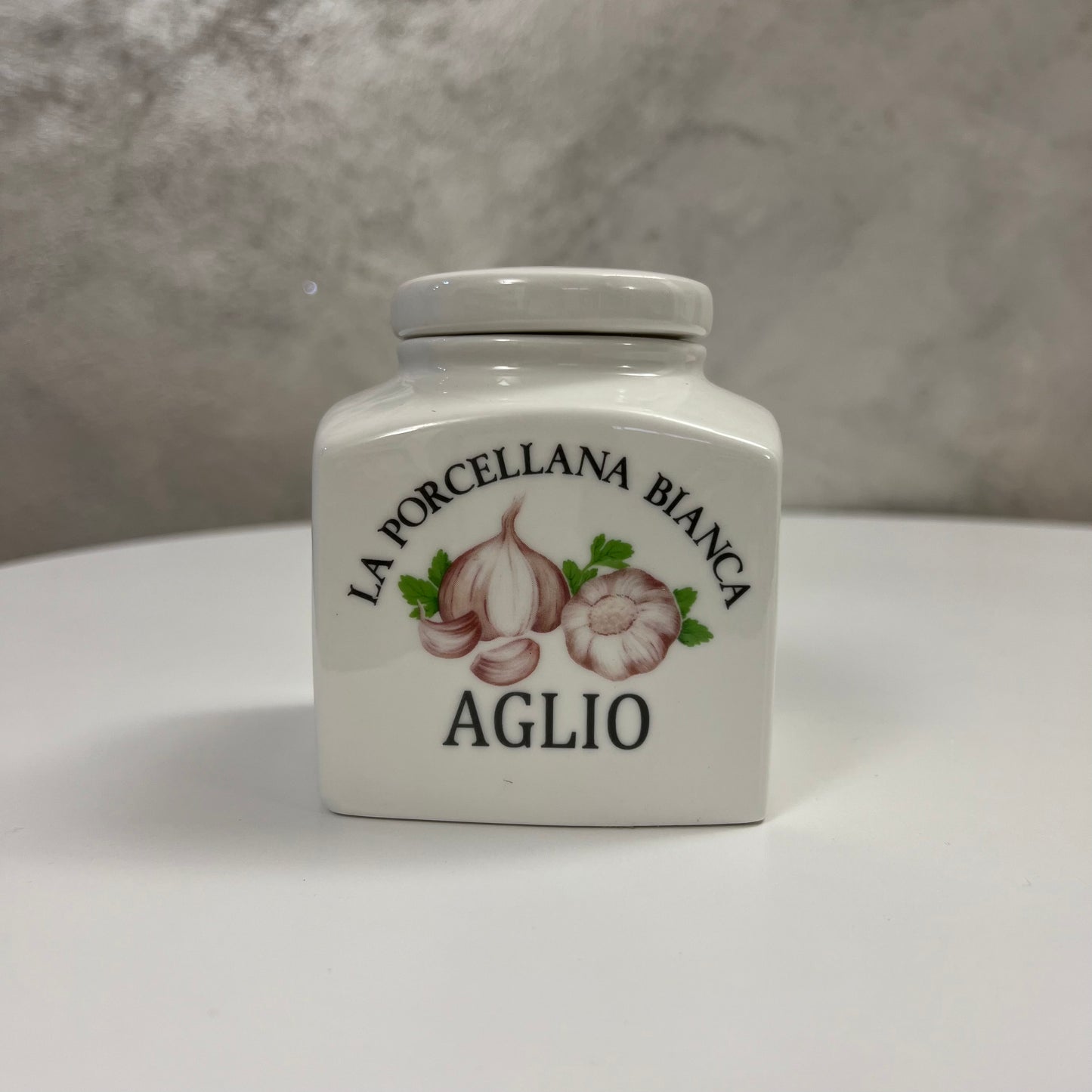 Barattolo Porcellana Areato decorato Aglio