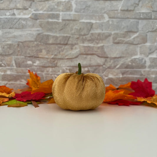 Zucca decorativa in velluto beige